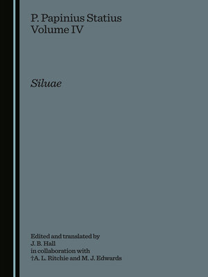 cover image of P. Papinius Statius Volume IV